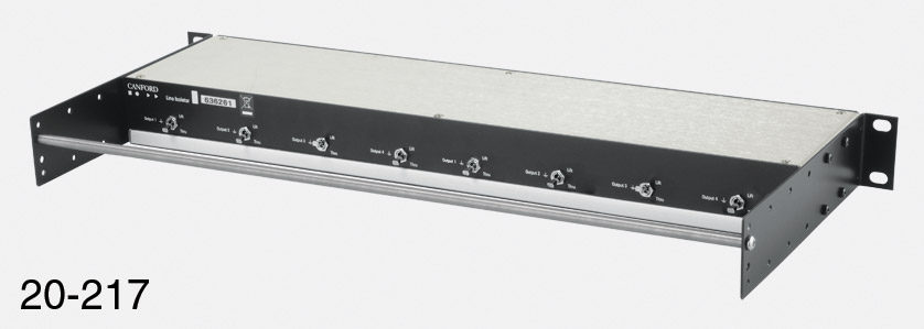 ... Analogue, balanced, XLR in/out, 10k ohms, 8 channel, rack mounting