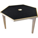 CANFORD ACOUSTIC TABLE Ash, hexagonal 1220mm, Black Magic