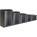 LANDE PROLINE PR12U6060-BL WALL RACK CABINET 12U, 600d, with glass door, black