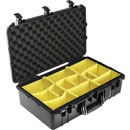 PELI 1555 AIR CASE Internal dimensions 584x324x191mm, with padded dividers, black