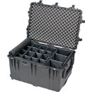 PELI 1660 PROTECTOR CASE Internal dimensions 716x502x448mm, with padded dividers, wheeled, black