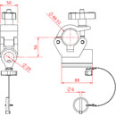 DOUGHTY T57223 TV CLAMP Silver