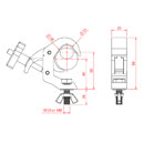 DOUGHTY T58150 BABY QUICK TRIGGER CLAMP With M10 x 35 bolt and wing nut, silver