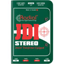 RADIAL JDI STEREO DI BOX Passive, stereo, 2x 6.35mm jack inputs, 2x 6.35mm jack thru