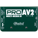 RADIAL PROAV2 DI BOX Passive, stereo, 6.35mm jack/phono inputs