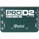 RADIAL PROD2 DI BOX Passive, stereo, 2x 6.35mm jack inputs, 2x 6.35mm jack thru