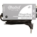 RADIAL STAGEBUG SB-5 DI BOX Passive, stereo, captive 3.5mm TRS jack input, for laptop/mobile device