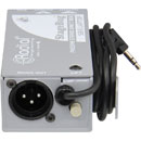 RADIAL STAGEBUG SB-5 DI BOX Passive, stereo, captive 3.5mm TRS jack input, for laptop/mobile device