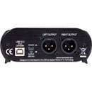 ART USB DI BOX Active, USB 2.0 type B input, dual balanced 3-pin XLR outputs