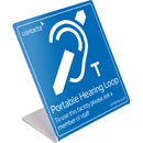 CONTACTA IL-SN10 SIGN Portable hearing loop, blue/white, stand-up