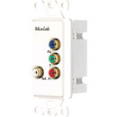 MUXLAB 500053-WP AUDIO/VIDEO BALUN Wallplate, 1x component video, mono audio, 1-gang US, white