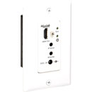 MUXLAB 500451-WP VIDEO EXTENDER Wallplate, receiver, HDMI, UHD-4K, 1-gang US, Decora, white