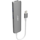 JOBY USB-C HUB ADAPTER USB-C to 2x USB-A/1x USB-C/1x 4K HDMI, PD through, aluminium housing, grey