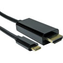 USB CABLE Type C male - HDMI male, 3 metre, black