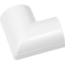 D-LINE FLFB5025W 1/2-ROUND CLIP-OVER FLAT BEND, For 50 x 25mm trunking, white