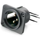 NEUTRIK NC3MPR-H XLR Male PC mounting horizontal