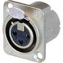 NEUTRIK NC3MD-LX-HE XLR Male panel connector, velour-chromium shell, silver contacts