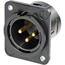 NEUTRIK NC3MDM3-V-B XLR Male PC mounting horizontal