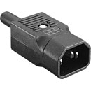 BULGIN PX0686 IEC MAINS CONNECTOR C14 type, male, cable