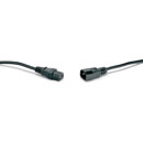 AC MAINS POWER CORDSET IEC C13 female - IEC C14 male, 1 metre, black