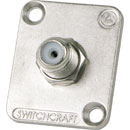 SWITCHCRAFT EHFF F-type female-female feedthrough, nickel