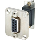 NEUTRIK NADB9FF D-SUB 9 PIN female - female, panel mount, feedthrough, nickel