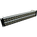 CANFORD XLR TERMINATION PANEL 2U 2x16 Neutrik XLRM, black