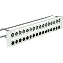 CANFORD XLR TERMINATION PANEL 2U 1x16 Neutrik XLRF (top), 1x16 Neutrik XLRM (bottom), black