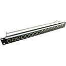 CANFORD XLR TERMINATION PANEL 1U 1x8 Neutrik XLRM (left), 1x8 Neutrik XLRF (right), black