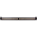 CANFORD CAT5E RJ45 PRO PATCH PANEL 1U 1x24 FEEDTHROUGH, screened, black