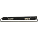 CANFORD CAT6A RJ45 PRO PATCH PANEL 1U 1x8 FEEDTHROUGH, Screened, black