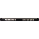 CANFORD CAT6A RJ45 PRO PATCH PANEL 1U 1x16 IDC, Screened, black