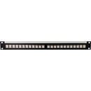 CANFORD CAT6A RJ45 PRO PATCH PANEL 1U 1x24 IDC, Screened, black