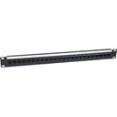 CANFORD CAT6 RJ45 PATCH PANEL, Economy, 1U, 1x24, IDC, Unscreened, black