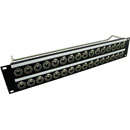 CANFORD CONNECT XLR TERMINATION PANEL 2U 2x16 Canford XLRF, black