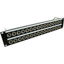 CANFORD CONNECT XLR TERMINATION PANEL 2U 2x16 Canford XLRM, black