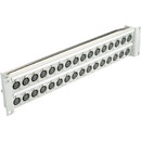 CANFORD CONNECT XLR TERMINATION PANEL 2U Angled 2x16 Canford XLRF, grey