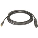 GHIELMETTI 673.910.301.00 GXK 313/120 PATCHCABLE 3-pole to XLR 3-pin female, 1200mm, black