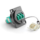 SENKO FIBRE OPTIC LC MM FEEDTHROUGH COUPLER, 'Universal' mounting, aqua