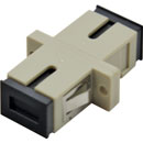 SC MM SIMPLEX PANEL COUPLER, Beige (also fits LC duplex panel cutout)