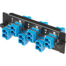 PANDUIT OPTICOM FAPH6W DE2KZ PLATE c/w 6x E-2000 duplex couplers for all MM and SM, blue