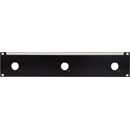 CANFORD TAILBOARD PANEL Flat 2U 3x Fischer Triax 1051 DS / DSR plug, black