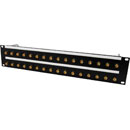 CANFORD BNC TERMINATION PANEL 2U, 2x16, 12G 4K, black, gold