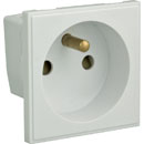 RPP EASYCLIP MODULE PE537 16A French/Belgian socket, full module, white