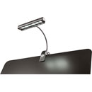 K&M 12248 CONCERT LIGHT GOOSENECK LAMP Spring clamp, battery/mains, 6x LED, 150mm shade