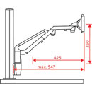 YELLOWTEC M!KA YT3822 EASYLIFT MONITOR ARM L Height adjustable, supports 7-15kg, silver