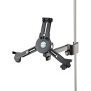 K&M 19791 TABLET HOLDER Pole-mount clamp, 222-334mm x 128-232mm range, black