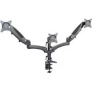 K&M 23878 MONITOR MOUNT Desk clamp, triple arm, VESA 75/100, 8kg per arm capacity, black