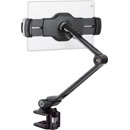 K&M 19805 TABLET HOLDER Desk-mount clamp, 130-224mm width, black