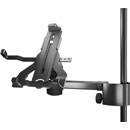 K&M 19743 TABLET HOLDER Pole-mount clamp, 150-330mm x 158-280mm range, Bio-based plastic, black